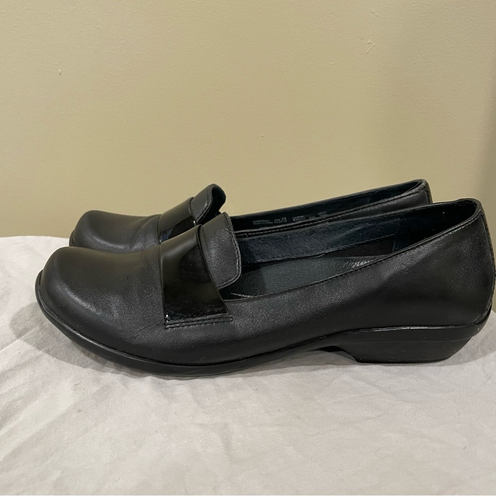 Dansko Oksana 8.5-9 Black Leather Comfort Shoes EUR 39 Loafer Women